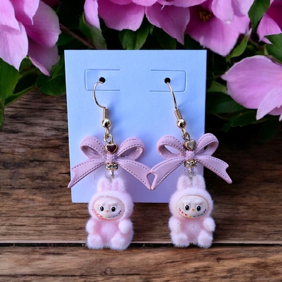 Handmade Mini Labubu Earrings - Picture 4 of 16